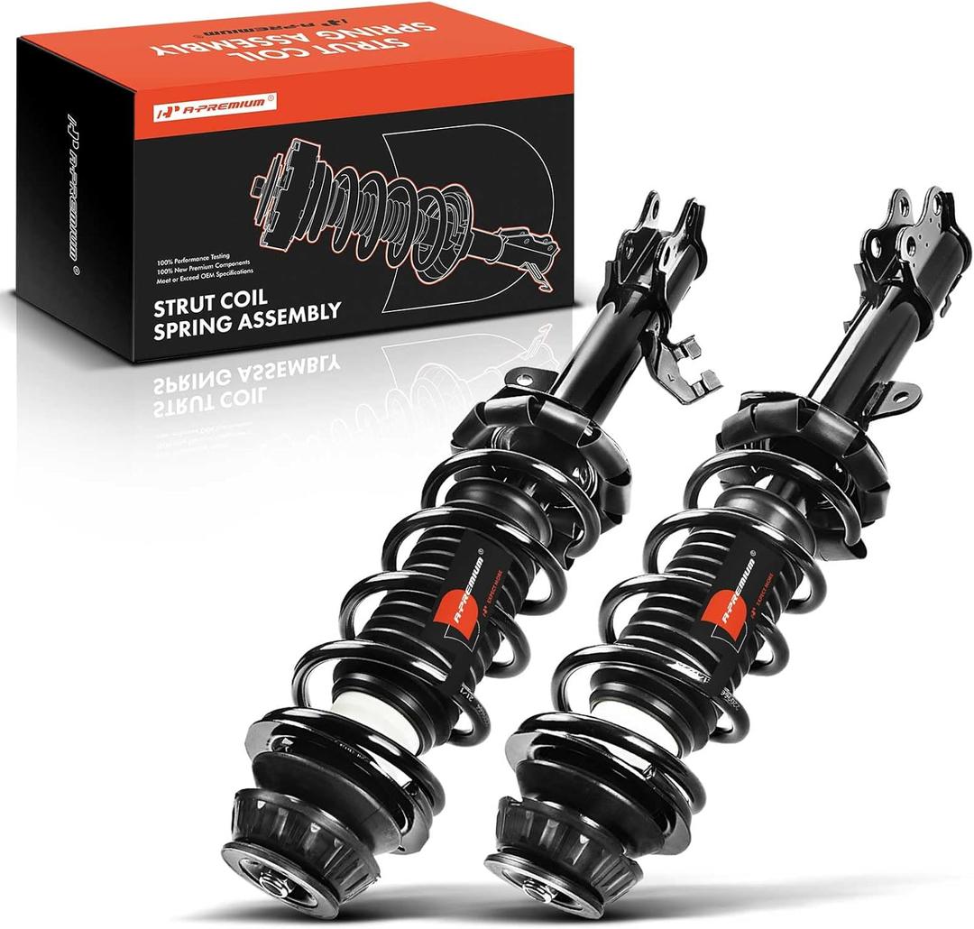 A-Premium Front Pair (2) Complete Strut & Coil Spring Assembly Compatible with Nissan Versa 2012-2019, Versa Note 2014-2019, Driver and Passenger Side