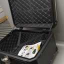 Motorcycle Top Case, 65L Aluminum Motorcycle Top Box with Anti-Theft Lock System, Waterproof, Dustproof, Easy Installation with Universal Bracket, Back Cushion Included, Black, GBTC-65BL