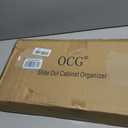 OCG Under Sink Cabinet Organizer Two Tier Pull Out Shelf (11.75W x21D), Under Sink Sliding Shelf for Kitchen Bathroom Cabinet 2 Tier Chrome