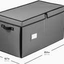 Premium Large Christmas Ornament storage Box, with Side Open, Drawer Style Trays - 3" Compartment, 8 Trays, Keeps 128 Holiday Ornaments & Xmas Accessories, Storage Container Made Of 600D Oxford Fabric
