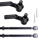 Inner and Outer Tie Rod Ends, 2pc EV800024 Inner Tie Rod End + 2pc ES800025 ES800026 Outer Tie Rod Ends for Mazda 3 2004-2013, Mazda 5 2006-2017