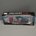 Flatbed Truck Toy with Crawler Excavator Toy Tractor Semi Tow Truck Transport Trailer Metal Diecast Construction Vehicles 2 in 1 Vehicle Playset Friction Powered Toy Trucks for Boys Kids Gift, red