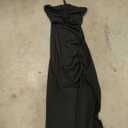 Black Strapless Dress With Slit L