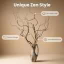 2pcs 35inch Black Yellow Artificial Stems Hanging Vines for Room vase Decor Bendable Realistic Texture Fake Tree for Home Party Christmas Halloween Decoration (VASE NOT Included)