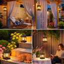 KOOPER 4 Pack Solar Lanterns Outdoor Waterproof, Brighter Hanging Solar Lantern Lights for Outside, Auto ON/Off Lanterns Decorative Outdoor for Garden Table Yard Path Tree Patio Lawn Decor, Gifts
