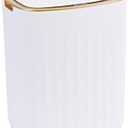 ELPHECO 3.5 Gallon Waterproof Motion Sensor Bedroom Trash Can with Lid Bathroom Decor, Bathroom Accessories Automatic Garbage Bin for Living Room Office, Golden