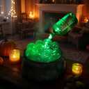 MCJC Halloween Decoration LED Cauldron Potion Bottle Light, 5 Lighting Modes, 4 Colors, Indoor DIY Magic Witch Prop
