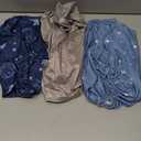 Baby Bassinet Sheets Girl Boy, Fitted Bassinet Sheet Set 3 Pack Bassinet Mattress Sheets Universal Fit for Rectangle, Round, Oval, Hourglass Mattress, Soft Breathable Blue Gray Planet