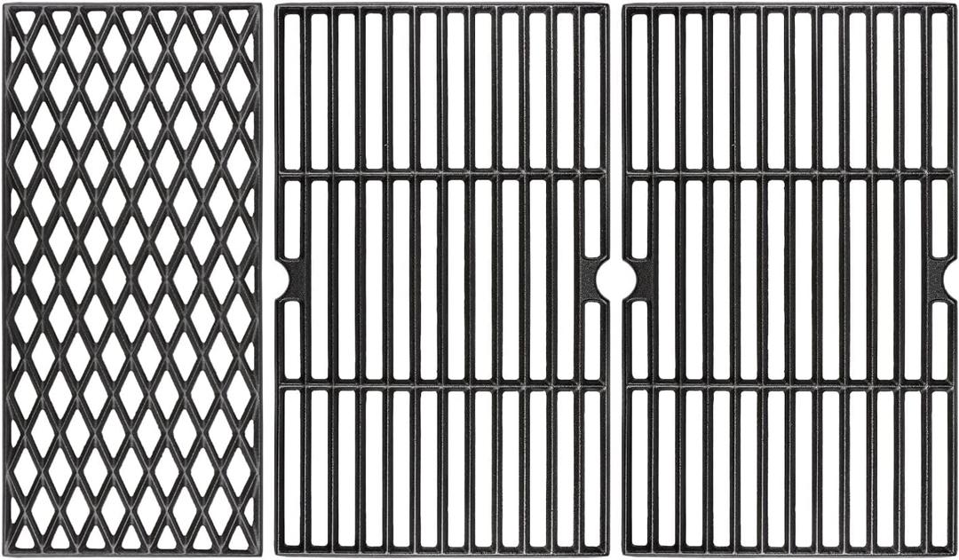 Hisencn Cooking Grates for Dyna Glo DGH450CRP DGH450CRP-D DGF493BNP DGH474CRP Gas Grill, Cast Iron Cooking Grates Replacement Part for Dyna Glo 4&5 Burner Gas Grill
