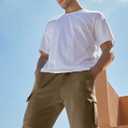 JMIERR Mens Cargo Sweat Shorts - Casual Drawstring Elastic Waist Cotton Athletic Workout Gym Jogger Shorts with 5 Pockets (S)