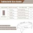 Faux Linen Tablecloths for Rectangle Tables, 2 Pack Burlap Textured Table Cloths Washable Farmhouse Table Cover Water Resistant for Dining, Wedding, Outdoor(Beige, 52"70")