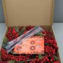 Christmas Wreath 24 Inch Christmas Wreath for Front Door, with Pine Needle Red Berries,for Fireplace Mantel, Wall Christmas Decorations Home Indoor and Outdoor Holiday Decor Wreaths