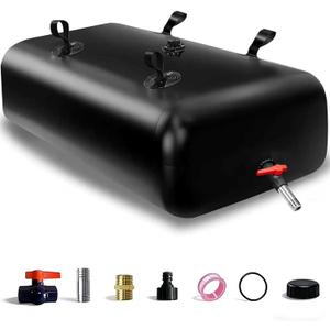 GHOSOONE 240 L/63 Gal Water Bladder Tank, Foldable Portable Water Storage Container, Emergency Water Bag for RV, Truck Bed, Fire Prevention, Drought Resistance, Black
