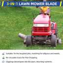 GICOOL 942-04290 Mulching Mower Blade for Cub Cadet 46 inch LTX 1045 1046 XT1 LT46 XT2 LX46 Mower Blades Replaces OEM. 742-04244, 942-04244, 942-04290-X, 6-Star Mounting Pattern