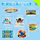 10PCS Large Cruise Door Magnets, Magnetic Waterproof Navigation Boat Anchor Cruise Ship Car Decors, Decorative Refrigerator Protector Magnets for Refrigerator, Carnival Cruise Party