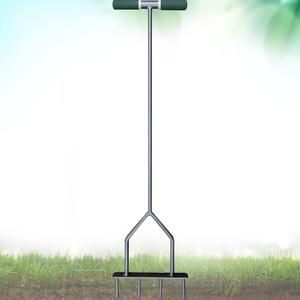 Gray Bunny Lawn Aerator Tool 37" - Lawn Dethatcher Core Aerator with 4 Spikes for Lawns, Great Yard Tools for Garden