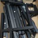 Small Computer Desk with Charging Station and LED Lights, Gaming Desk with Monitor Stand, 2-Tier Home Office Desk with 4 Side Hooks, for Living Room, Home Office, Black DN01UDBBY2