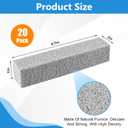 20 Pack Pumice Stone Toilet Bowl Cleaner, Pumice Stone for Cleaning Stick Hard Water Rings, Calcium Buildup & Stains, Safe for Bathroom, Sink, Tub, Grill, Oven, Pool Tile (Small Size)