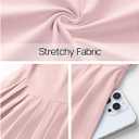 MEROKEETY Women's Fall Long Sleeve Wedding Guest Dresses 2025 One Shoulder Elegant Formal Pleated Midi Maxi Dress (Pink, M)
