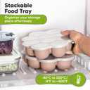 KeaBabies Silicone Food Freezer Trays with Lid, 2oz x 10 Pods Baby Food Storage Containers, Easy Puree Meal Prep, Breast Milk Silicone Freezer Molds, Dishwasher, Microwave Safe, BPA-Free Tray (Dusk)