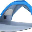 Milisten Portable Double-Door Beach Tent Large Family Shelter for Camping Hiking UPF Sun Lightweight Folding Design Dark People