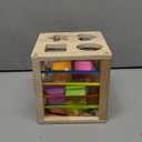 Coogam Wooden Montessori Toys for Toddlers, Shape Sorting Cube Fine Motor Skills Game for Year Old 18 Month+ Baby Boys Girls Gift