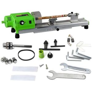 Compact Benchtop Wood Lathe, Mini Wood Turning Lathe with Variable Speed Control, All-in-One Woodworking Tool Kit for DIY Crafts, Beads, Pens, Small Projects Variable Speed, 580W, 100-5000r/min (Green)