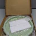 KULEDM Handmade Wooden Decorative Tray, Small Beaded Coffee Table Tray Decor, Sage Round Serving Tray for Coffee Table, Dining Room Table Entryway and Living Room Table