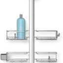 simplehuman Adjustable and Extendable Shower Caddy XL, Stainless Steel and Anodized Aluminum