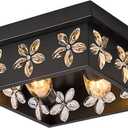10 Inch Black Flush Mount Ceiling Light Fixtures