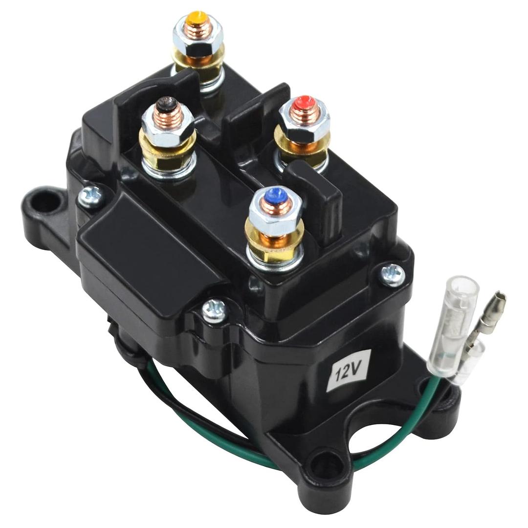 AHL 12V 250A Winch Solenoid Relay Contactor 2875714 63070 62135 74900 70715 for ST17 S2000 A2500 A3000 U4500 U4500w SE25 SE35 SE45 Venom 2000 2500 3000 3500 4000 4500 5000 ATV UTV 4x4 Vehicles