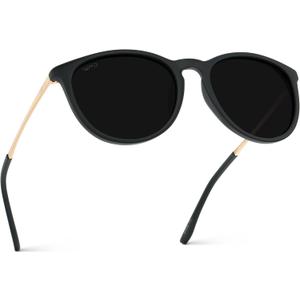 WearMe Pro Round Polarized Sunglasses for Women - UV400 Protection, Lightweight Frame, Vintage Retro Style