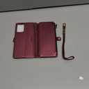 Defencase Compatible with Moto G 5G 2024 Case, RFID Blocking Wallet Case for Motorola Moto G 5G 2024 Fashion PU Leather Flip Strap Zipper Card Holder Phone Case for Women, Burgundy