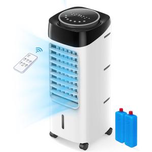 Paris Rhne Evaporative Air Cooler, 3-in-1 Portable Air Conditioners, Air Conditioner Portable for Room, Windowless AC Fan with Remote,120 Oscillation, 3 Wind Speeds, Swamp Cooler for Bedroom Office