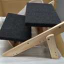 Pet Stairs/Steps, Small Dogs Steps for High Beds, Sofa, Couch, Car, 2-in-1 Foldable Wood Dog Ramp with Non-Slip Pads, Safety, Durable Portable Dog/Cat Ladder Up to 110 lbs, 2 Steps