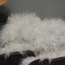 Over the Knee Boots for Women 29 inchs Faux Fur Boots Flat Thigh High Boots (10 Wide, White)