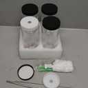 AuroTrends 16 oz Glass Bottles with Lids 8Pack, 480ml Portable Juicing Bottles Reusable Glass with Lids for Juicing, Smoothies, Kombucha (16fl.oz, Set of 8)