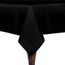 Ultimate Textile -2 Pack- 60 x 100-Inch Rectangular Polyester Linen Tablecloth, Black