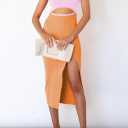 Cutiefox Women's Sleeveless Cut Out Side Slit Ribbed Knit Bodycon Tank Midi Dress (Pink, S)