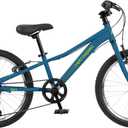 Retrospec Dart 20 Inch Kids Bike - 7-Speed Hybrid Bicycle for Ages 6-11 with 29in All-Season Tires & Shock Absorption - Adjustable Height Youth Bike with V-Brakes & Smooth Gear Shifting (Blue Tang)