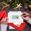 3 x 500 PCS Christmas Gift Tags, Self Adhesive Santa Claus Stickers, Festive Holiday Name Labels for Wrapping Paper Presents Decor, 8 Designs (Cartoon-1)