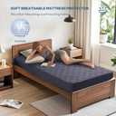 BEDLORE Waterproof Mattress Protector, Twin Size Mattress Pad with Deep Pocket 6"-15" Depth, Soft Dirt-Proof Double Bed Mattress Cover for Bedroom, College Dorm, Hotel (Navy Blue)