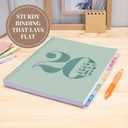 Rileys Academic Planner 2025-2026, Daily, Weekly & Monthly Planner, July 2025 - June 2026, Student Notes Pages, Twin-Wire Binding, Weekly Agenda for School & Work (8.5 x 11-Inches, Green, Typographic)