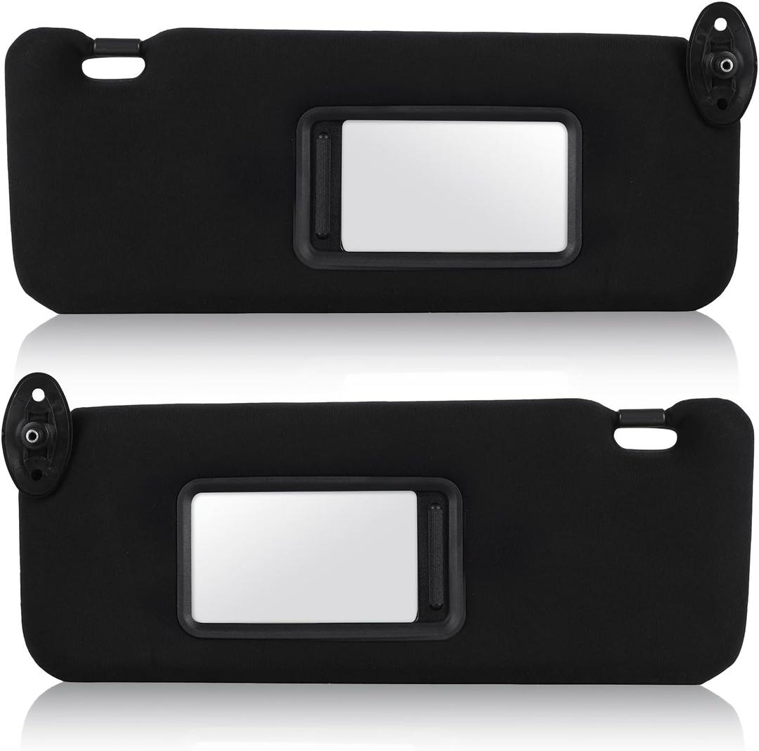 Left & Right Sun Visor for Scion TC 2005-2010, Driver & Passenger Side Black SunVisor Replacement 74320-21210-B2, Stretchable Design
