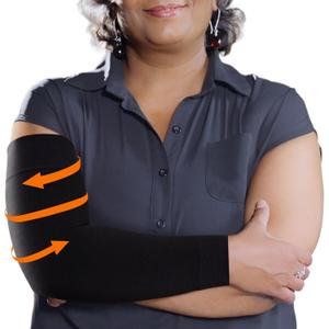 KEMFORD Compression Lymphedema Arm Sleeves for Women - 20-30 mmHg, 1 Pair, Black, S/M - Medical Arm Brace for Swelling, Edema, Circulation