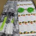 Plastic Juice Bottles 150 pcs 12 oz Empty Plastic Water Bottles with Caps Reusable Clear Beverage Containers for Drinking, Juicing, Smoothie, Water with 2 Brushes, 2 Funnels, 160 Stickers (12 OZ)