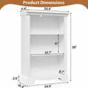 3-Tier Bookshelf, Small White Bookcase, 11.4" D x 24.6" W x 38" H
Adjustable shelf, 40 lbs per shelf, Anti-tip device, Wood-grain finish, Easy assembly, Study room