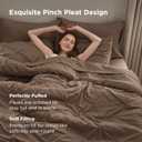 Bedsure Queen Comforter Set Brown - Bed in a Bag Queen Size Bedding 7 Pieces, GentleSoft Pintuck Bed Set Gift for Family, Pinch Pleat All Season Comforter with Sheets, Pillowcases & Shams