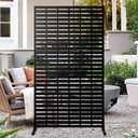 Metal Privacy Screen, 72" Outdoor Privacy Screen, Privacy Fence Panels with Stand, Provide Deck Privacy Protection, Privacy Fence for Garden, Pool, Patio, Balcony, Backyard Landscape