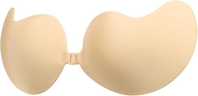 SAMFLAG Sticky Bra Backless Backless Strapless Bra Push Up for Nipple Cover Suitable for Daily, Party, Weddings Dress wear Size C